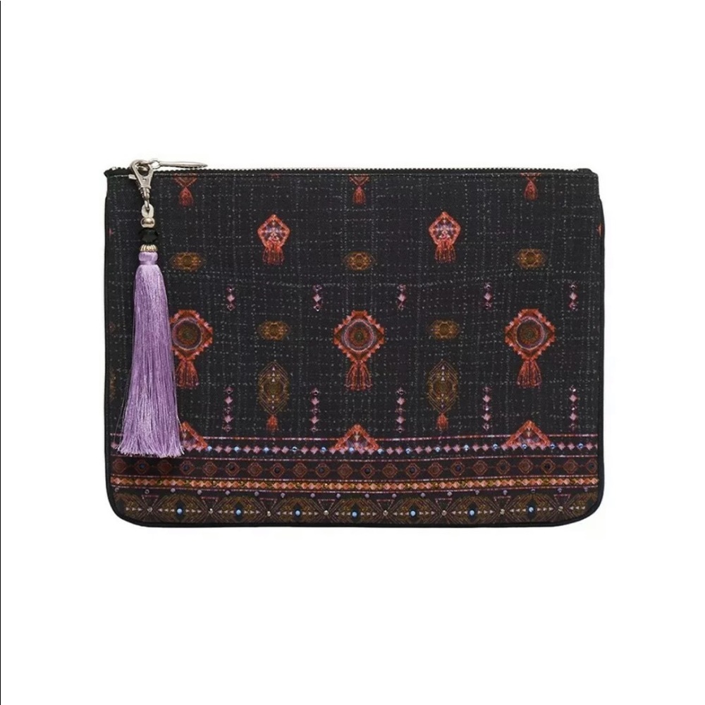 Camilla Black and Purple Clutch